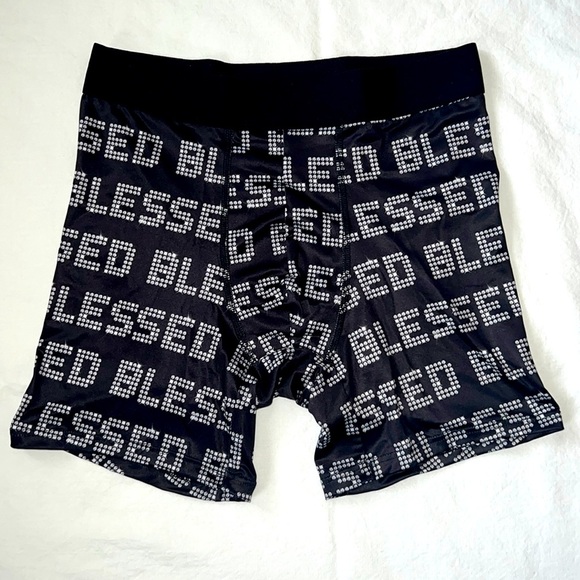 Diamonds Bling Blessed Print Boxer Brief - Picture 1 of 2
